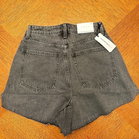 WeWoreWhat The Boyfriend Denim Short Size 24 in Washed Grey New - Picture 5 of 8